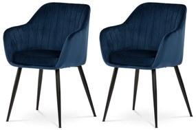 Zestaw krzeseł do jadalni PIKA BLUE4, 2 szt.