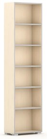 Biblioteka SILVER LINE, 1 kolumna, 2230 x 600 x 400 mm, brzoza