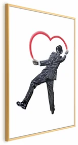 Plakat Elegancki graficiarz 21x30 cm z ramą złotą z marginesem ARTGEIST B