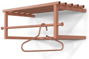 Łososiowy metalowy wieszak ścienny z półką Marco – Spinder Design