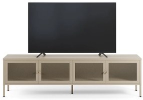 Kremowa metalowa szafka pod TV 160x50x35 cm Fayna – Marckeric