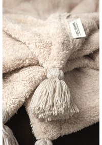 Jasnobrązowa narzuta z mikropluszu 160x200 cm Puffy – Mijolnir