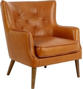 Fotel obrotowy z brązowej skóry 5053 ANGEL CERDA