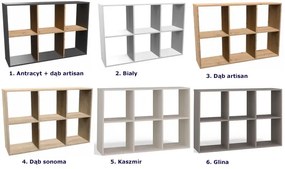 Biały niski regał na książki E1-H58