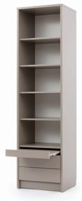Regał GENIUS "RP-S" szer. 60 cm z półkami, wysuwanym blatem i szufladami (kolor do wyboru)