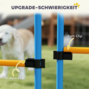 PawHut Zestaw Agility dla Psów 7-częściowy do Treningu i Zabawy z Przeszkodami