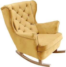 Fotel Relax z Tapicerowanym Siedzeniem i Podłokietnikami, Fotel TV 102x81x95cm Złoty_29822