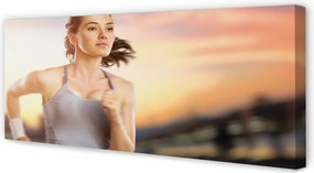 Duży obraz na płótnie Kobieta na Tle Nieba