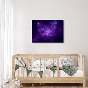 Obraz na szkle - nowoczesna niebieska abstrakcja (70x50 cm)