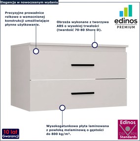 Podwieszana szafka pod umywalkę nablatową kaszmir 80 cm L7-P89