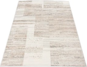 Beżowo-biały dywan w pasy G1-H75