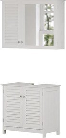 Zestaw mebli łazienkowych biały 60x35x58 riad