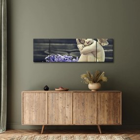 Obraz anioła z kwiatem (170x50 cm)