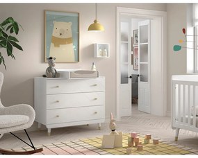 Biała komoda dziecięca z przewijakiem 100x100x74 cm Billy – Vipack