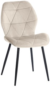 Krzeso Sesel Velvet z czarnymi nogami