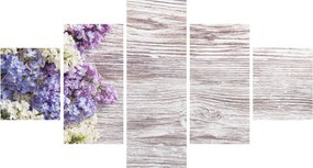 Obraz bzu na drewnie (125x70 cm)
