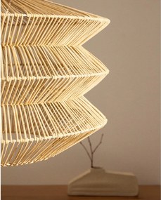 Lampa wisząca w naturalnym kolorze z rattanowym kloszem Dakit – Kave Home