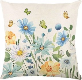 Lniana poszewka na poduszkę FLOSPRING 45x45 cm, kremowa