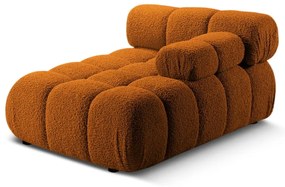 Pomarańczowy moduł sofy z materiału bouclé (prawostronny) Bellis – Micadoni Home
