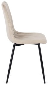 Tapicerowane beżowe krzesło do pokoju E4-C13
