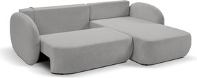 Masseno Narożnik AMICO z funkcją spania i pojemnikiem na pościel Narozniki L, Rozkładana sofa - Jasnoszary, ARAGON 83