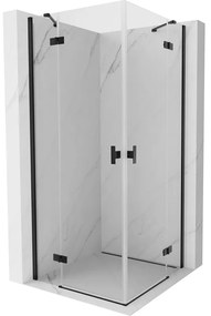 Mexen Mist-H Duo kabina prysznicowa uchylna 70 x 70 cm, transparent, czarna - 8A5-070L-070P-70-00