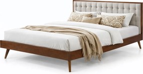 Łóżko do sypialni beż + orzech P6-D58