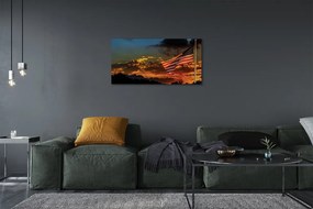 Fotoobraz na płótnie Amerykańska Flaga