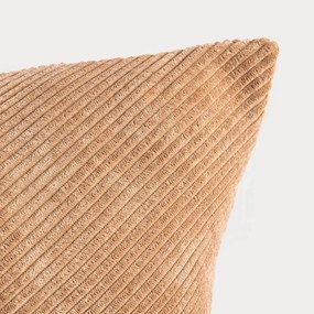 Poszewka dekoracyjna FALLERE ze sztruksowym wzorem taupe 45x45 cm HOMLA
