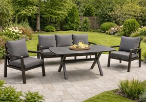 Doppler LIFE antracyt - aluminiowy zestaw ogrodowy