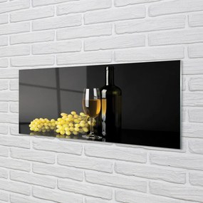 Panel szklany do Kuchni Wino w Otoczeniu Owoców