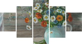 Obraz - Kwiaty polne, obraz olejny (125x70 cm)