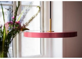Różowa lampa wisząca LED z metalowym kloszem ø 43 cm Asteria Medium – UMAGE
