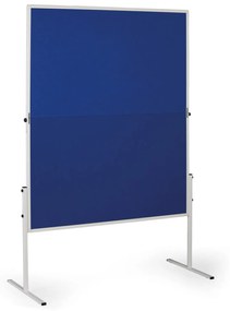 Tablica informacyjno-moderacyjna, 1200 x 1500 mm, tekstylna, niebieska, składana