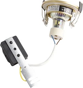 Zestaw 6 nowoczesnych reflektorów wpuszczanych okrągłych, kolor złoty IP44 - Xena