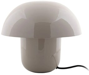 Szara lampa stołowa z metalowym kloszem (wysokość 25 cm) Fat Mushroom – Leitmotiv