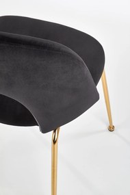 Krzesło z oparciem na złotych nogach K385