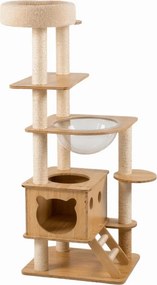 Drapak dla kota HAPPY CAT 147x40x40 cm, beżowy