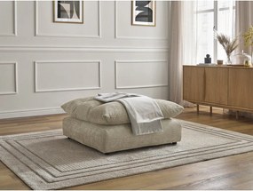 Beżowy podnóżek z tkaniny szenilowej Neil – Bobochic Paris