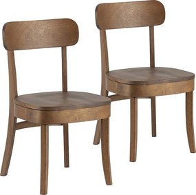 Pakiet dwóch krzeseł Nala kolor Orzech, Drewno Lite
