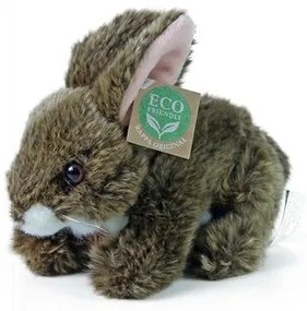 Rappa Pluszowy leżący królik brązowy, 17 cm