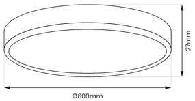 Plafon MAQ 50W 3CCT Biały