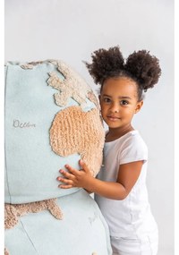 Niebieski/beżowy dziecięcy worek do siedzenia World Map – Lorena Canals