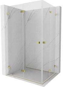 Mexen Lunar-F Duo kabina prysznicowa składana 100 x 95 cm, transparent, złota - 836-100L-095P-50-00