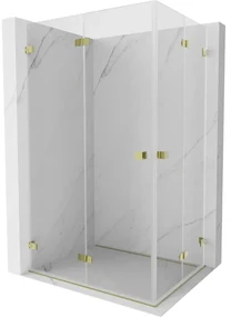 Mexen Lunar-F Duo kabina prysznicowa składana 100 x 95 cm, transparent, złota - 836-100L-095P-50-00