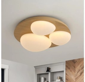 Brilagi - Plafon LED VISBY WOOD LED/36W/230V Ø 50 cm brązowy