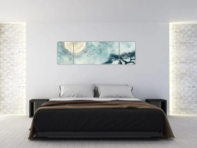 Obraz - Malowanie księżyca w pełni (170x50 cm)