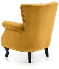 Fotel do salonu TITAN VELVET musztardowy HALMAR