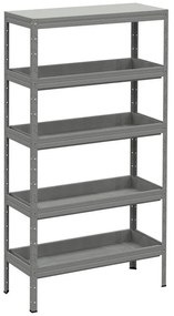 Regał na chemikalia z półkami wannowymi, 2000 x 1000 x 400 mm