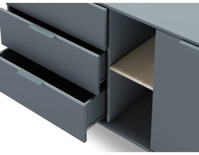 Szarozielona komoda 165x80x40 cm Pisco – Marckeric